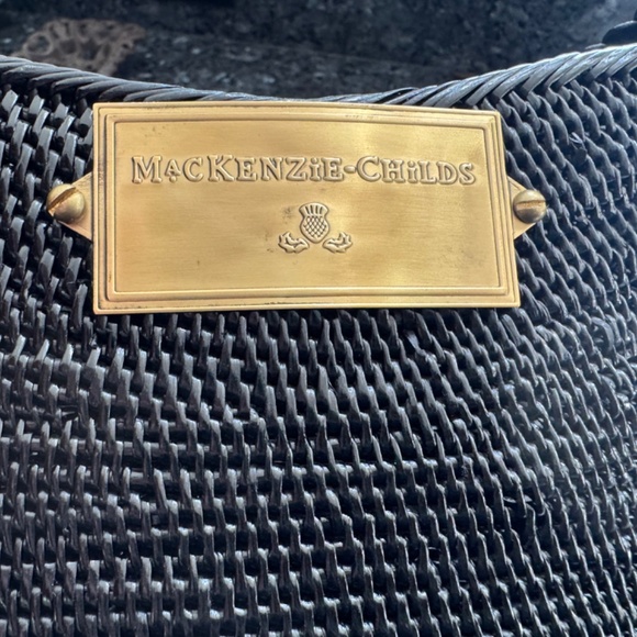 MacKenzie Childs RARE Handbag. Black "Bucket Bag" w/gorgeous detail Estate Find - Picture 11 of 12